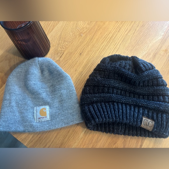 Carhartt Accessories - Carhartt hat Gray and Black Knit Beanie Duo